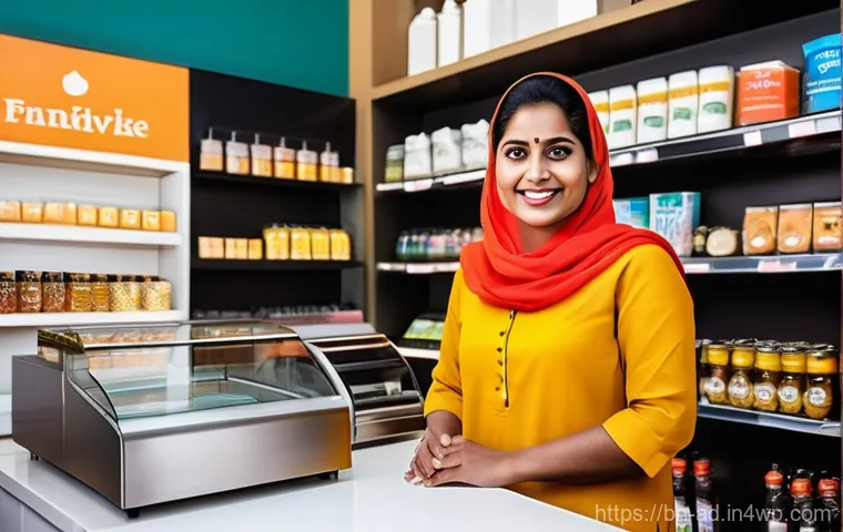 마이크로 프랜차이즈와 고객 경험 혁신 - **Prompt 1: Micro-Franchise Empowerment in a Local Community**
    A vibrant, sunlit storefront of a...