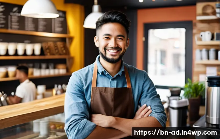마이크로 프랜차이즈와 리스크 분석 - **Prompt:** A young, optimistic entrepreneur, a man in his late 20s, with a warm smile, stands proud...